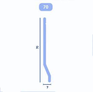 Battiscopa 2mt in PVC semiflessibile - Resta Tendaggi