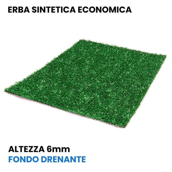 Prato sintetico verde drenante - 6mm - su misura - Resta Tendaggi