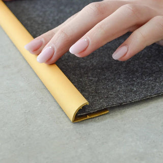 Terminale a schiacciare per moquette colore oro cm 270 - Resta Tendaggi